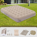 Luxury Double Camping Air Mattress with Integrated Air Pump & LED Light 5 Min Fast Inflate Waterproof Sleeping Pad