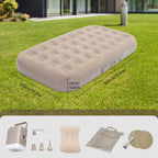 Luxury Double Camping Air Mattress with Integrated Air Pump & LED Light 5 Min Fast Inflate Waterproof Sleeping Pad