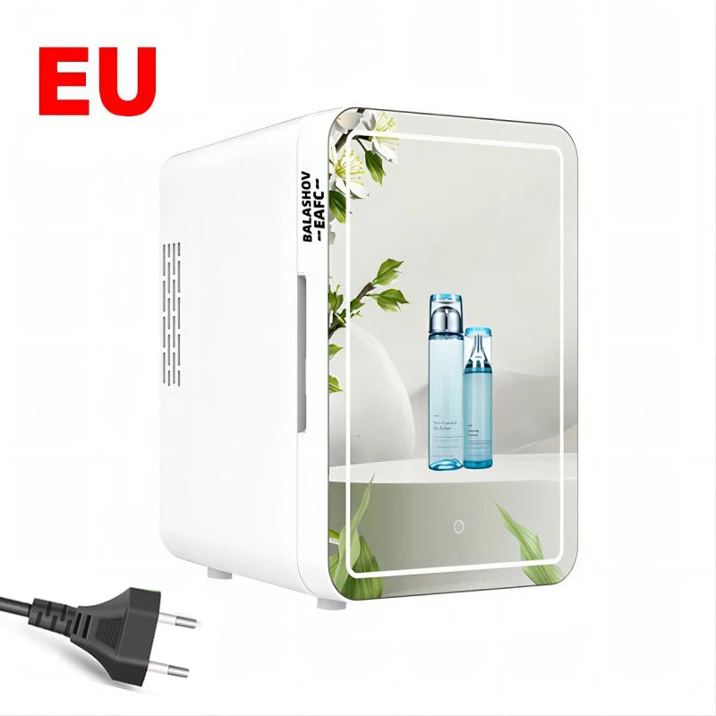 Mini Refrigerator Cosmetics Dormitory Cooler 4L Multifunction Fridge Picnic Camping for Home Car Small Portable Fridge Mirror