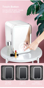 Mini Refrigerator Cosmetics Dormitory Cooler 4L Multifunction Fridge Picnic Camping for Home Car Small Portable Fridge Mirror