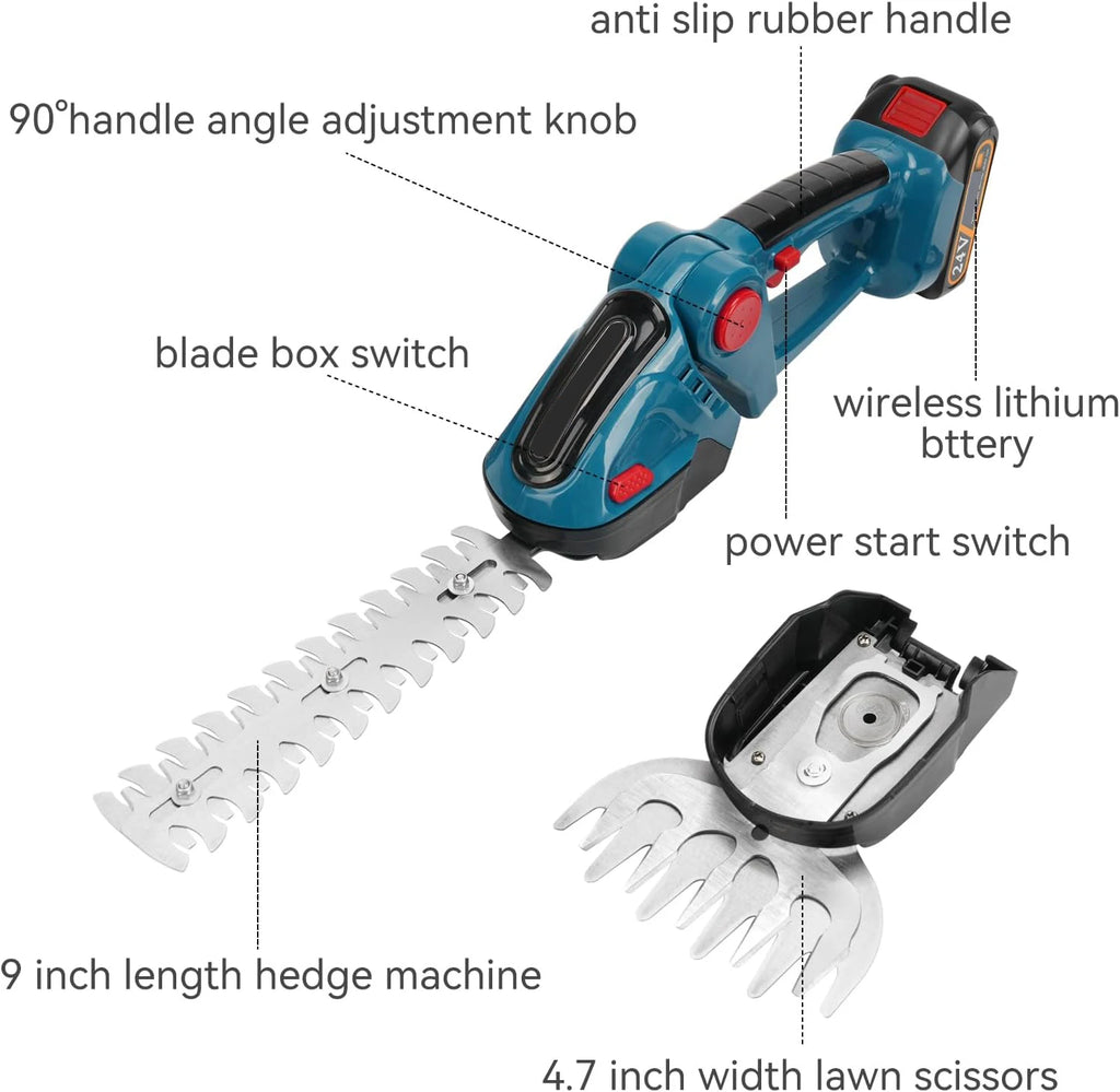 Cordless Electric Hedge Trimmer 2 in 1 Household Lawn Mower Garden Trimming Power Tools For Makita Battery Scissors Pruning Saw