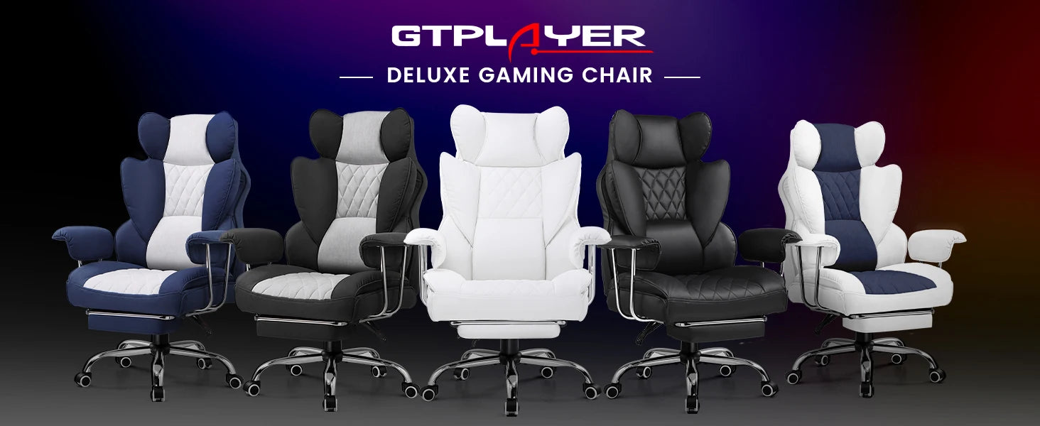 GTPLAYER Gaming chair office chair with pocket spring lumbar support, ergonomic and comfortable wide office computer chair