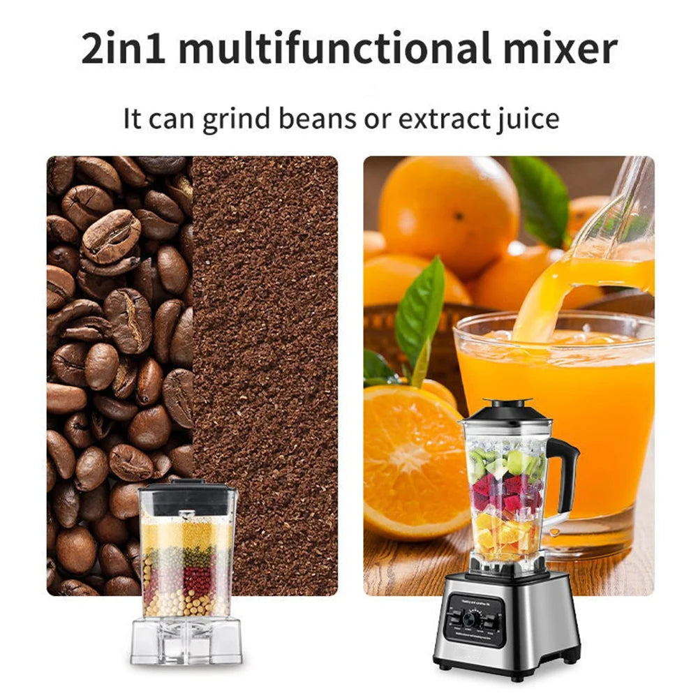OWJHE 2700RPM 6000W Powerful Blender Mixer Juicer Smoothie Maker Table Blenders 2.5L Container Food Processor for Ice Nut Fruit