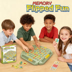 4 Player Interactive Memory Matching Board Game - Colorful Fruit & Animal Sliding Puzzle for Family Fun,Ideal for Kids