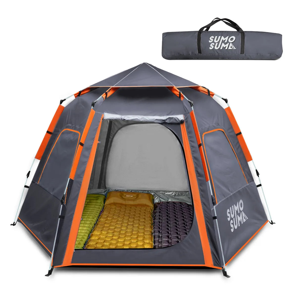 Instant Pop Up Camping Tent, Fully Automatic Tent, Outdoor Sunscreen Thickened Rainproof 3-4 Person Quick Open Camping Tent Main image