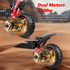 SUNNIGOO X7/X7PRO Electric Scooter 3600W Dual Motor Strong Powerful Max Speed 60-65km/h 11 Inch Off-Road Tires Foldable Powerful Escooter 60KM Long Range Waterproof IP54 NFC Lock  Dual Brakes All-Terrain Scooter