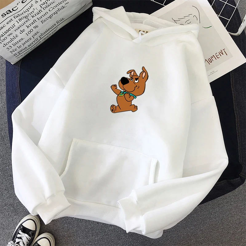 Print pink Cute Dog oversized  Sweatshirt Kawaii Hoodies for Women top clothes Hoody Female Itself  Women's Hoodies Full Sleeve