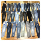 Wholesale Mid Waist Men Straight Jeans Mixed Denim Good Quality Summer Casual Style Washed Craft