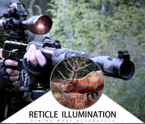 4-12x50 Scope Illuminated Rangefinder Reticle Rifle Holographic 4 Reticle Sight 20mm Red Grenn Laser For Hunting