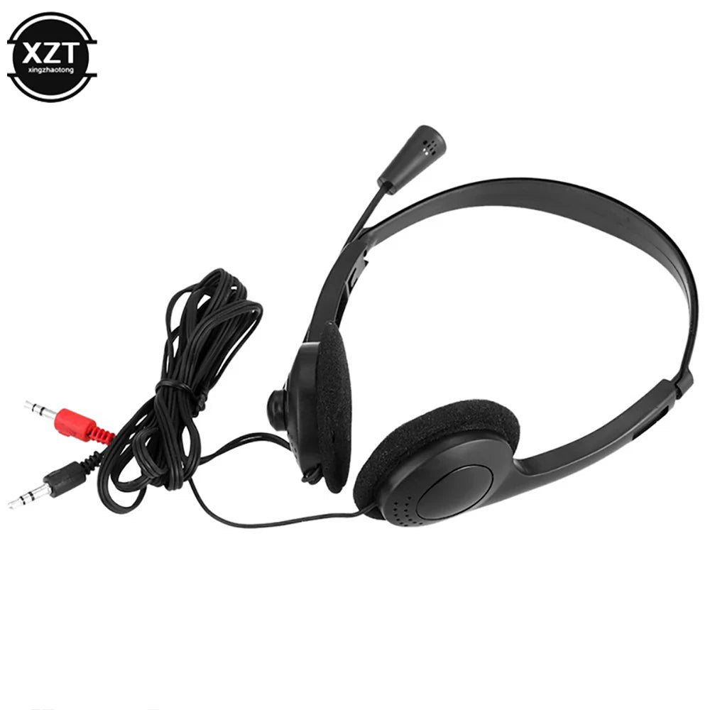 3.5mm Wired Stereo Headset Noise Cancelling Earphone With Microphone Gaming Headphone for Computer Laptop Desktop