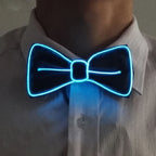 Luminous Bow Tie Neon Light Trendy Costume Accessories Glowing Acrylic LED Tie For Halloween Cosplay Costume Music Dancing