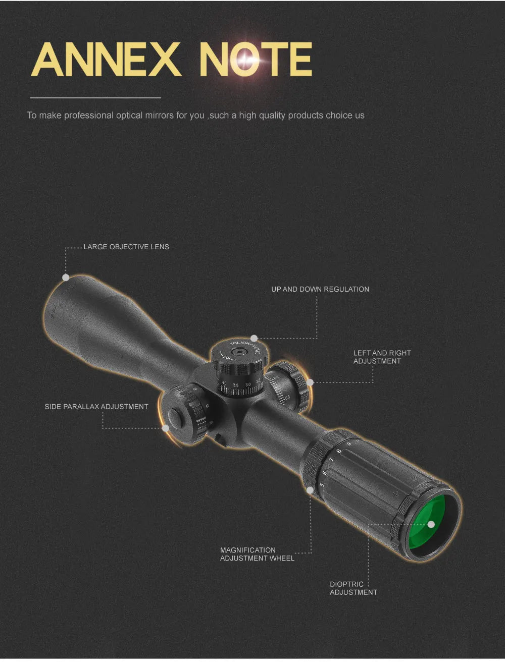 BSA Optics TMD 4-14X44 FFP Hunting Scope First Focal Plane Sight Tactical Glass Etched Reticle Optical Sights