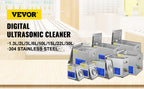 VEVOR Ultrasonic Cleaner Ultrasound Cleaner Portable Ultrasound cleaning Machine Multifunction 1.3L-30L Diswasher Home Appliance