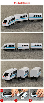RC Electric Train Set Locomotive Magnetic Train Diecast Slot Toy Fit for Brand Wooden Railway Tracks Toys for Children Gifts