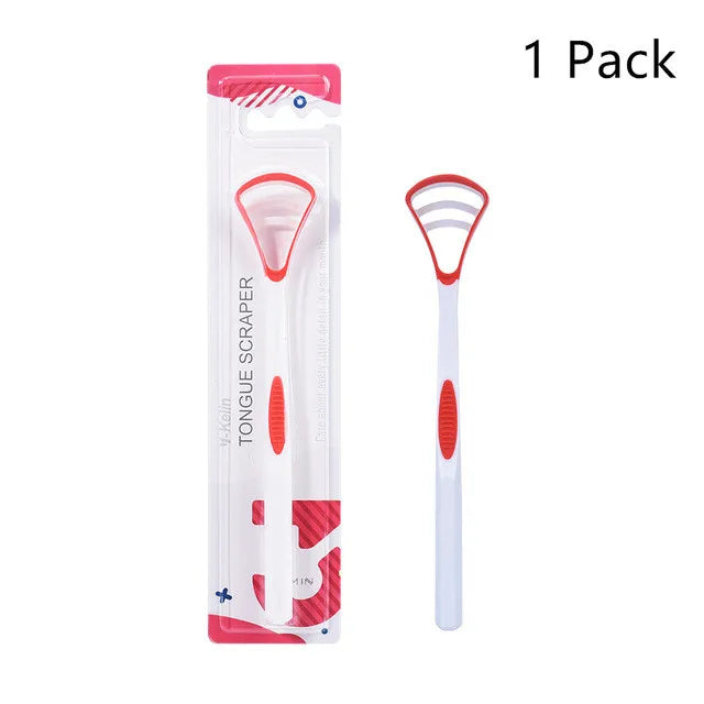 Y-Kelin Sales Silicone Tongue Scraper Brush Cleaning  Food Grade Single Oral Care To Keep Fresh Breath 3Color Pack No.1