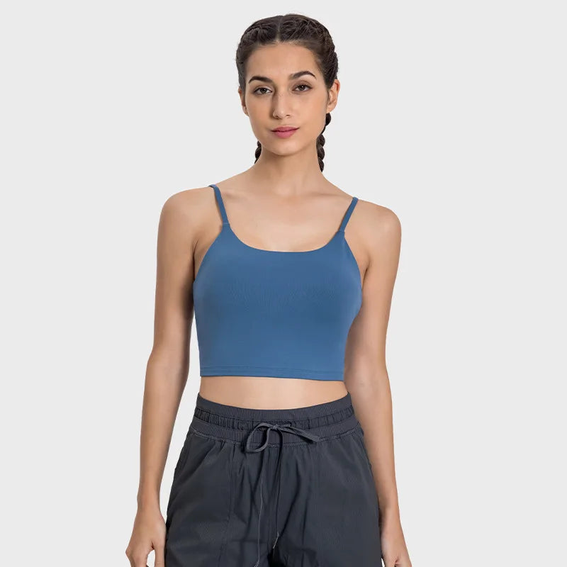 Women's Longline Sports Bra Wirefree Padded