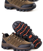 Hiking Shoes Non Slip Mountain Sneakers Winter Lace Up Retro Leather Shoe Sport Outdoor Trail Off-Road Trek Men Women Footwear