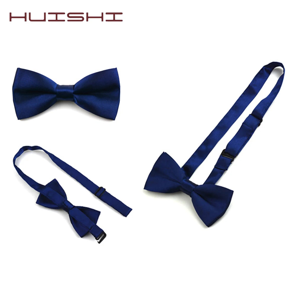 HUISHI 34 Colors Solid Fashion Bowties Groom Kids Formal Colourful Children Cravat Green Marriage Butterfly Wedding Bow ties