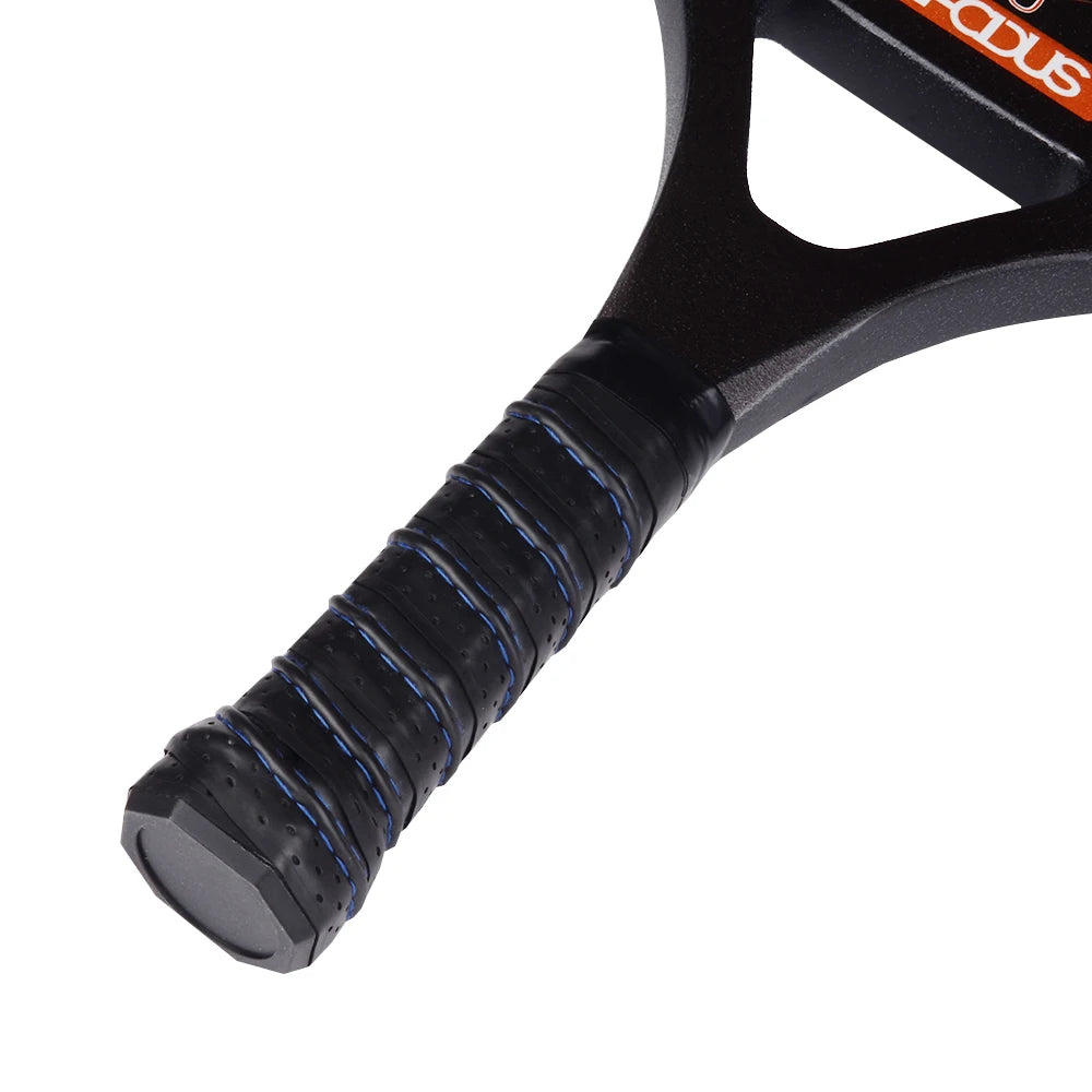 Full Carbon 3K Fiber Beach Tennis Racket Rough Surface Professional Racquet for Men and Women with Protective Bag Cover