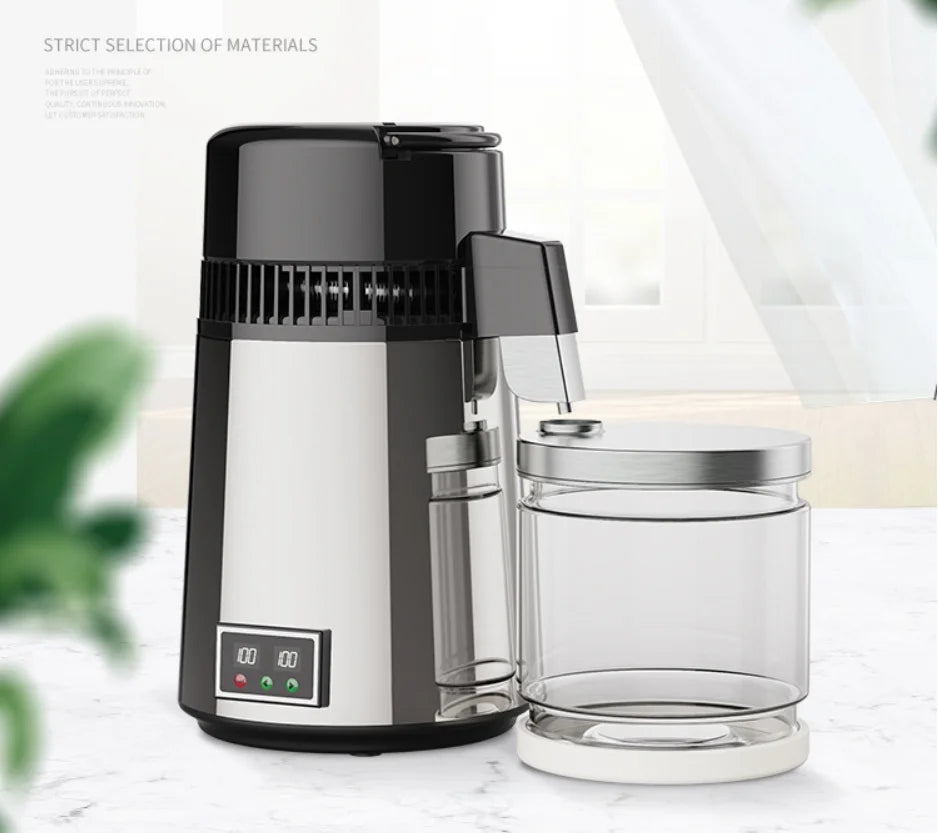 750W 4L Water Distiller Household Distilled Pure Water Machine Distillation Purifier Filter Stainless Steel Water Filter