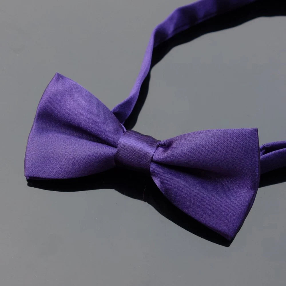 HUISHI 34 Colors Solid Fashion Bowties Groom Kids Formal Colourful Children Cravat Green Marriage Butterfly Wedding Bow ties