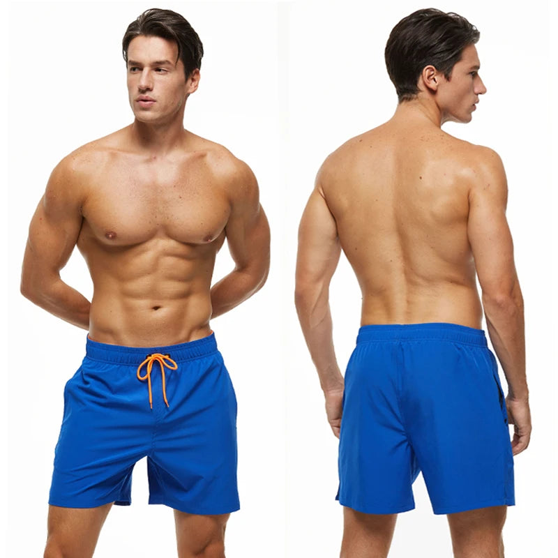 Escatch 2026 Summer Man Swimwear Solid Multicolor Polyester Mesh Liner Side Zipper Pocket Maillot De Bain Homme Sport Shorts