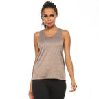 WANAYOU  Women Sleeveless Yoga Shirt Breathable Yoga Tank Top Running Sports Vest Gym Crop Top Fitness Workout Shirt