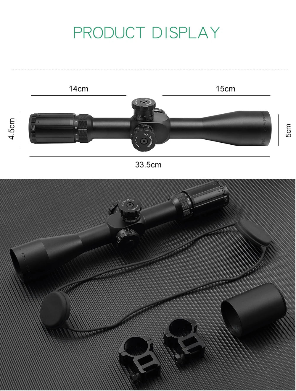 BSA Optics TMD 4-14X44 FFP Hunting Scope First Focal Plane Sight Tactical Glass Etched Reticle Optical Sights
