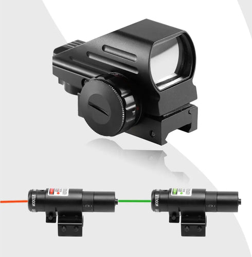 4-12x50 Scope Illuminated Rangefinder Reticle Rifle Holographic 4 Reticle Sight 20mm Red Grenn Laser For Hunting
