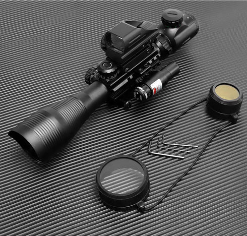 4-12x50 Scope Illuminated Rangefinder Reticle Rifle Holographic 4 Reticle Sight 20mm Red Grenn Laser For Hunting
