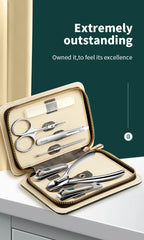 MR.GREEN Manicure Set Color Contrast sets Nail Clippers Cutter Tools Kits Stainless Steel Pedicure Travel Case for man woman