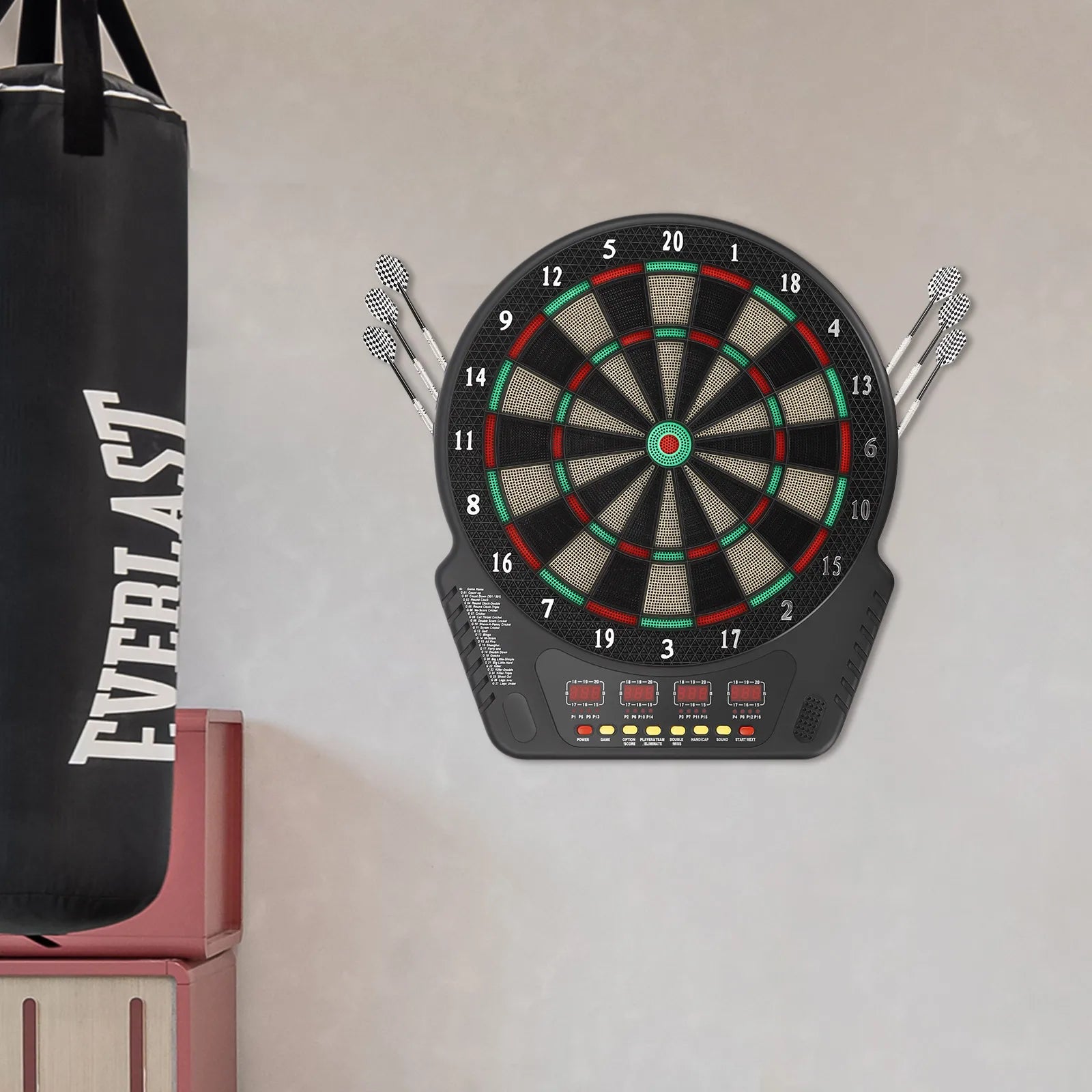 Electronic Dartboard with 6 Darts Dartboard Innovative Dart Machine with 27 game modes & 243 variants supports up to 16 players