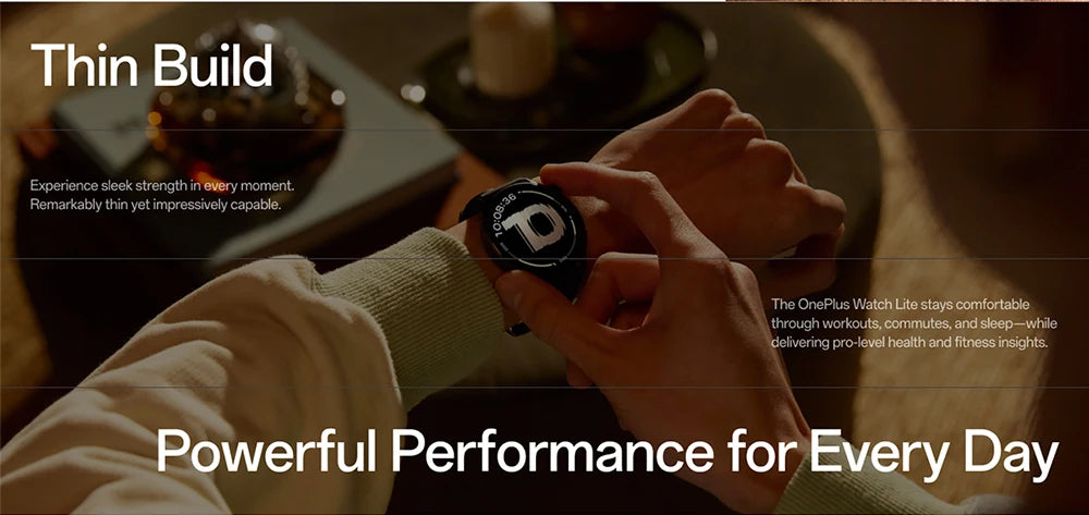 OnePlus Watch lite SmartWatch,1.46 inches Display,59g,10 Days of Reliable Power,Heart Rate,Blood Oxygen Monitorin