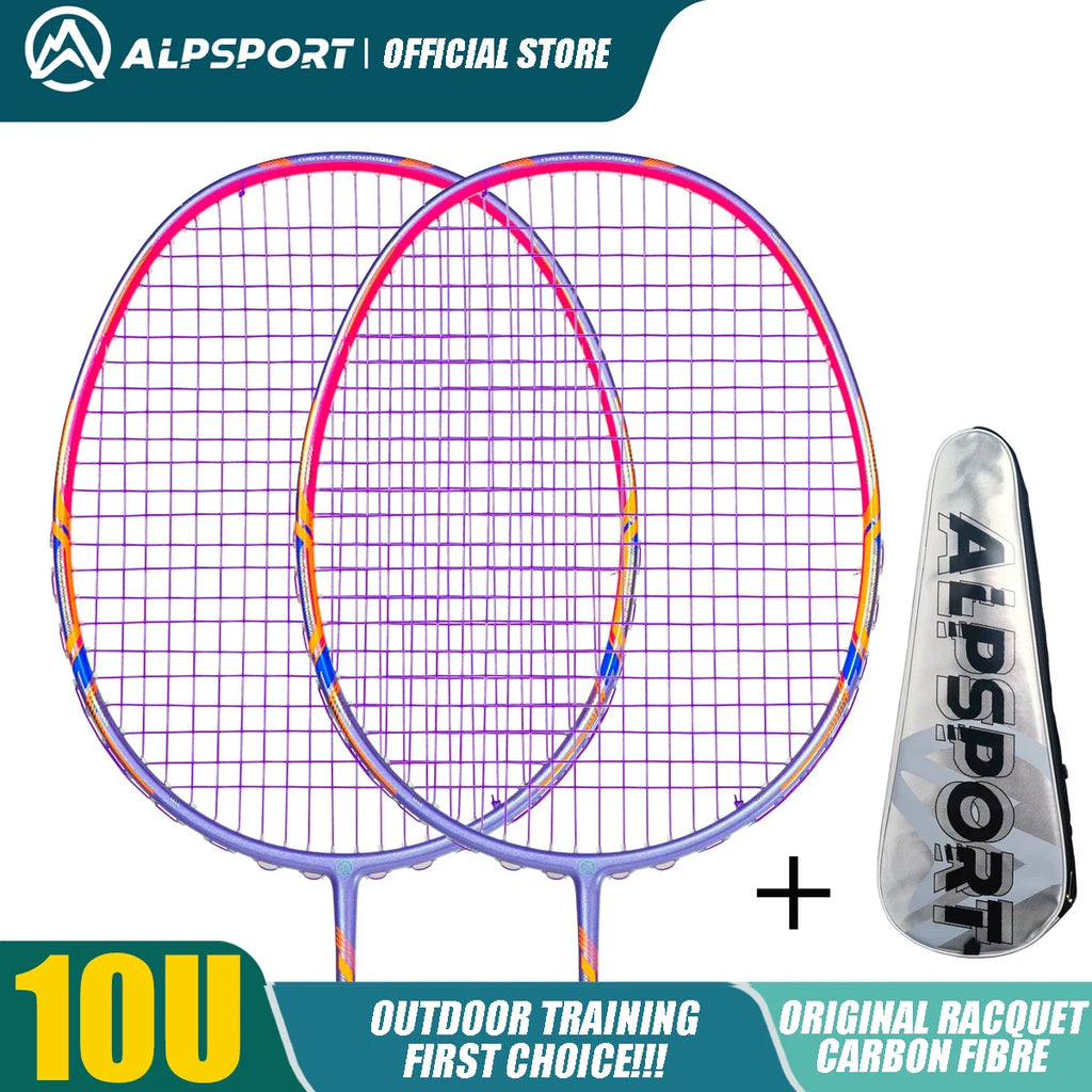 ALP GJ 10U Ultralight 52g T800 Bow And Arrow Badminton Racket Authentic Tensile Force 13kg Outdoor Sports Carbon Fiber Titanium