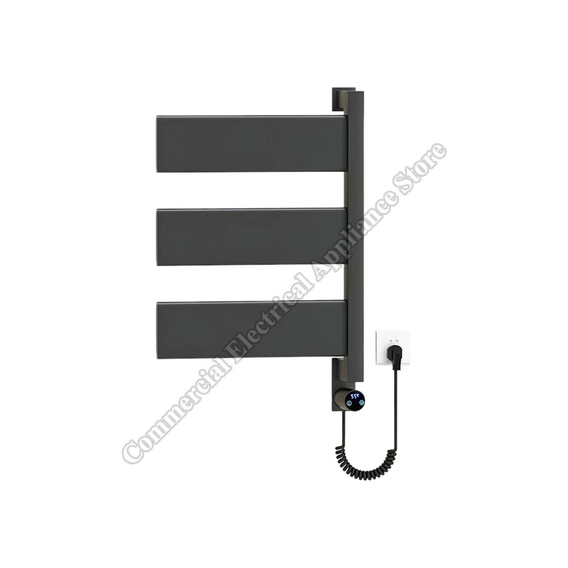 Heated Towel Rack Smart Electric Stainless Steel Temperature Control Bathroom Electric Heated Towel Rail