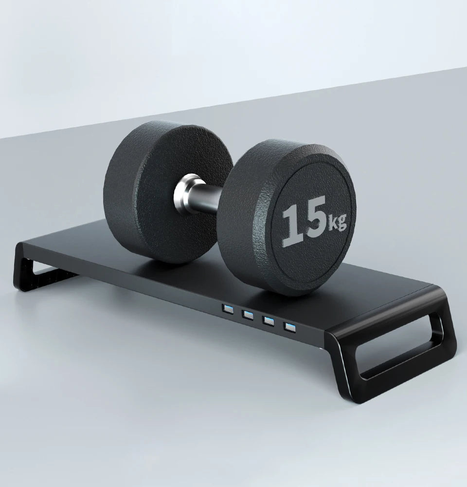 Monitor Stand Desk Monitor Stand Riser with USB 3.0 Hub Lightweight Sturdy Aluminium ABS Material Monitor Desk Shelf
