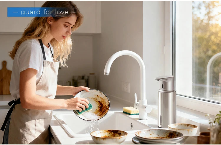 480ml Kitchen Soap Dispenser Automatic Sensor Hand Sanitizer Machine Intelligent Electric Body Wash Soap Dispenser 304 Stainl