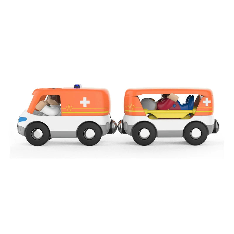 Train Track Wooden Train Toys Magnetic Set Electric Car Locomotive Diecast Slot Fit All Wood Brand Biro Railway Tracks for Kids