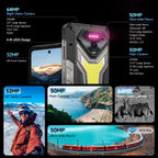 Ulefone Armor 34+ 25500mAh Rugged Phone 5G AI Smartphone Android 15 Up to 32GB+512GB 64MP Night Camera 6.95" 120Hz Display NFC