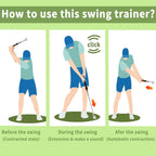 Retractable Golf Swing Training Aid Rhythm Click Sound Golf Grip Trainer Attachment for Indoor Practice Golf Accessories