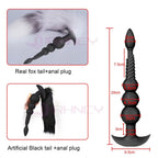 3-10cm Huge Anal Plug with Tail Sex Toys for Adult Games Couples DIY Cosplay Big Butt Plug Silicone Soft Long Anal Beads Women