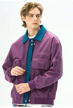 Men's Spring Casual Blazer Jacket Turn-Down Collar Stylish Versatile Office Wear Lightweight Coat Trendy Man Large Pocket Jacket