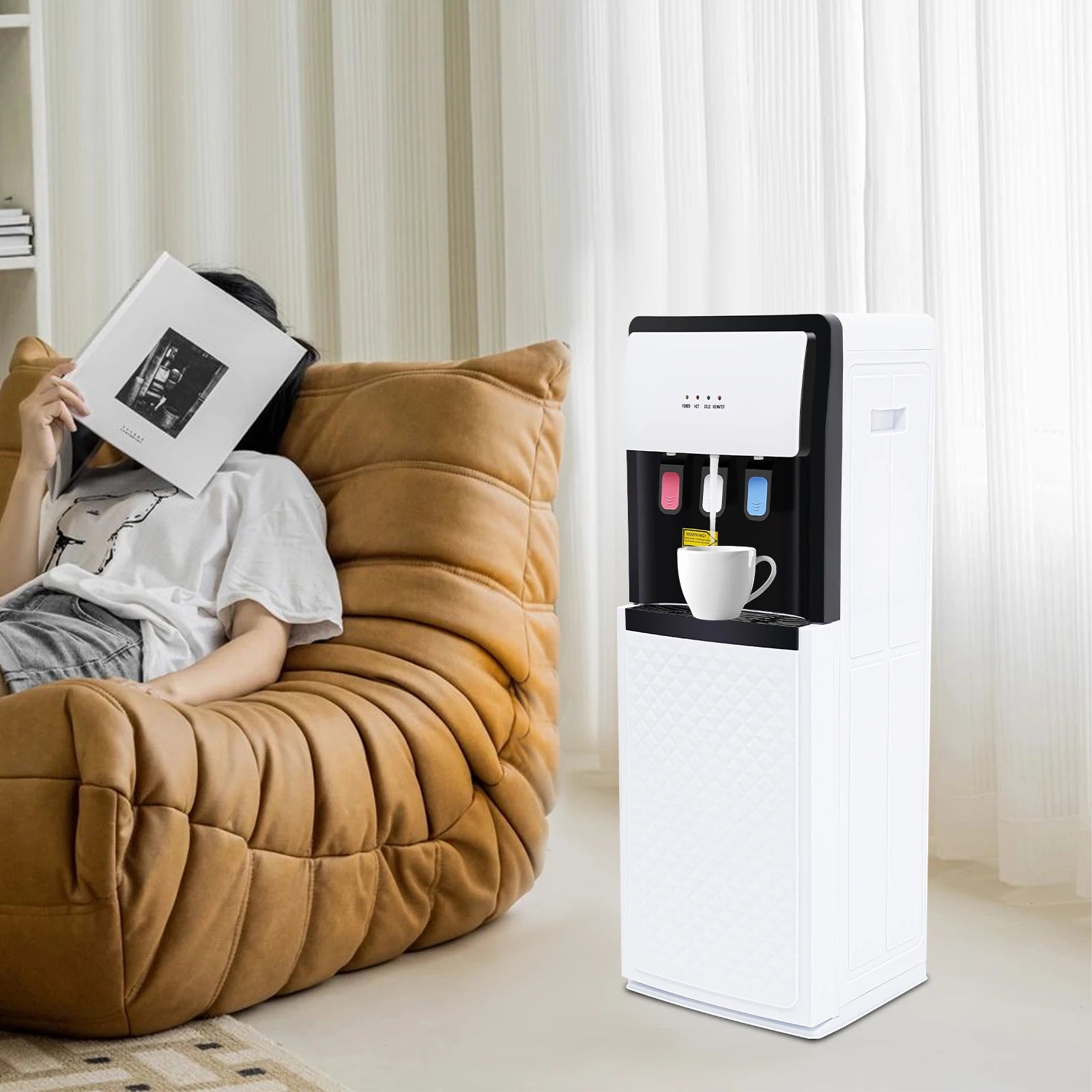 Bottom Loading Water Dispenser Versatile Freestanding Hot&cold Water Dispenser for Office, Home, Living Room White Secondary image