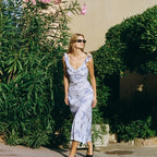 Cryptographic Summer Floral Print Plunge Maxi Dress Outfits Sexy Backless Fairy Sun Dresses Vacation Beachwear Vestido Coquette