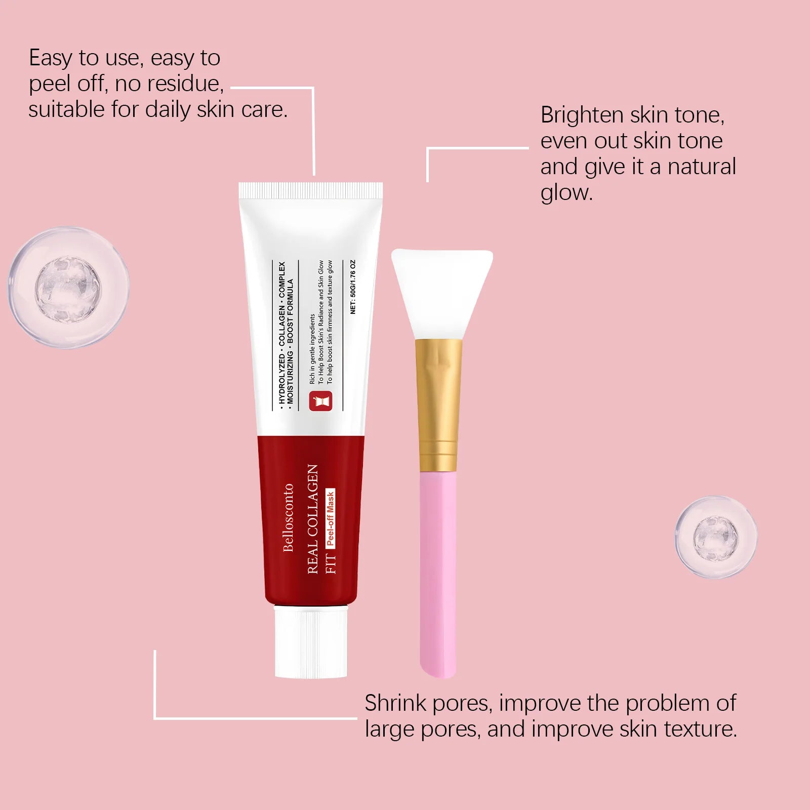 Collagen Peel off Mask Overnight Moisturizing Facial Cleansing Glow Skin Barrier Repair Collagen Mask Wrapping Night Care 50g