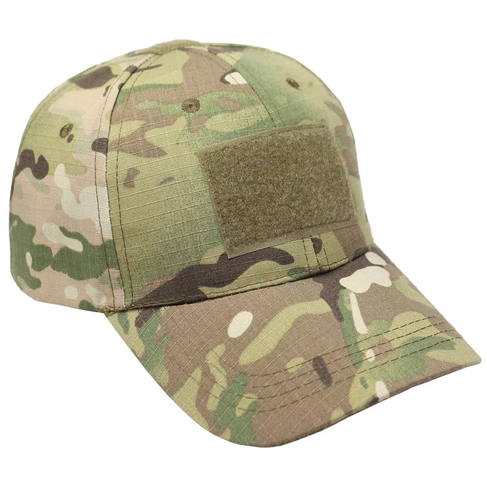 Tactical Camo Baseball Cap Adjustable Military Hat Special Forces Style Baseball Cap Outdoor Sun Protection Camouflage Hat