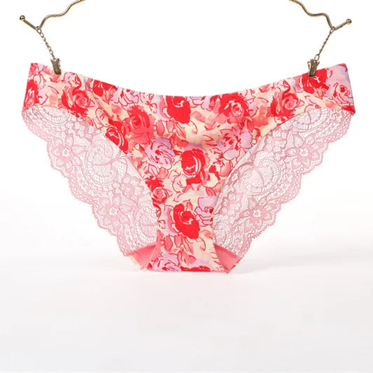 Woman Lace Panties Sexy Transparent Panty Low-Rise Cotton crotch Briefs Plus Size Ladies Underwear Intimates New Hot Sale
