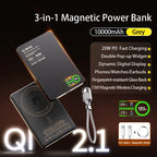 QI 2.1 Magnetic Powerbank Wireless Fast Charing Spare Portable External Battery for iPhone 12-17 Pro Watch Airpods 5000/10000mAh