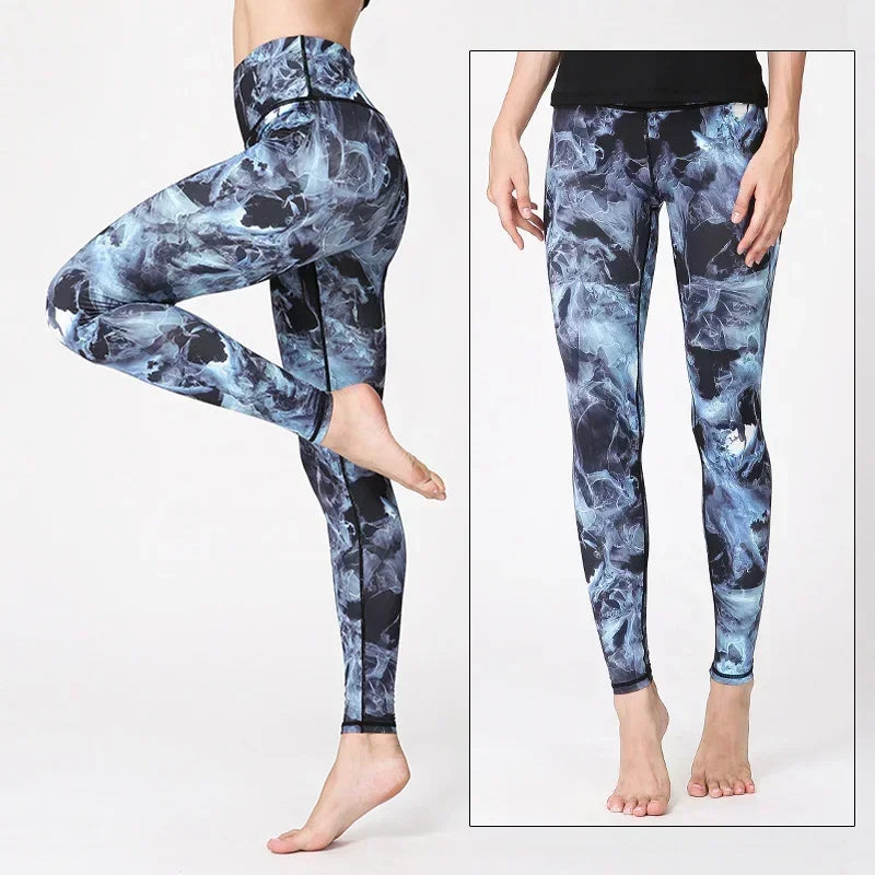 Cloud Hide Yoga Pants Long Sports Leggings Women Fitness Tights Girls High Waist Running Workout Trouser Plus Size Tummy Control