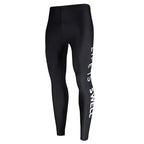 Man Quick drying sun protection pure black letter diving and surfing waterproof female capris nylon hot spring swimming pants